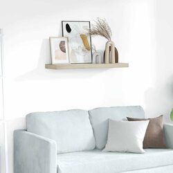 Practical Brown Wall Shelf for Collectibles and Books