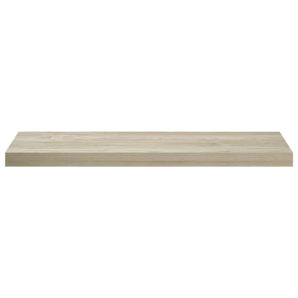 Floating Wall Shelves Honeycomb MDF with Metal Frame 80 x 23.5 x 3.8 cm Brown 2 Piece