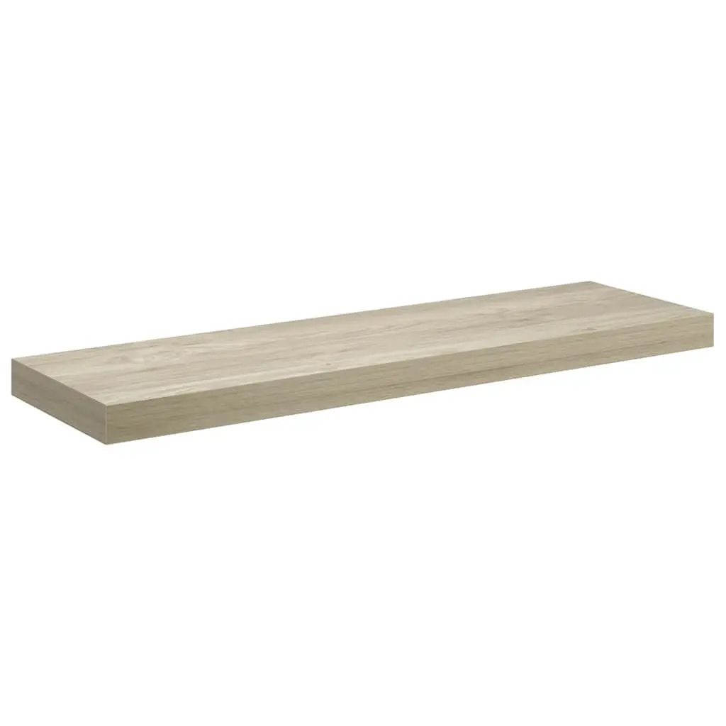 Floating Wall Shelves Honeycomb MDF and Metal Frame 80 x 23.5 x 3.8 cm Oak Brown 4 Piece Set