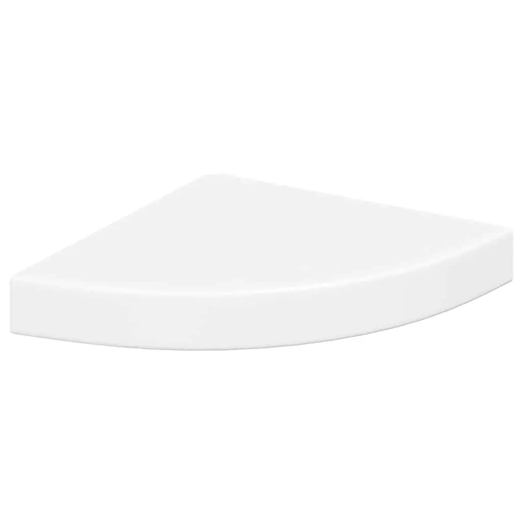 Floating Corner Shelves MDF 25 x 25 x 3.8 cm White 4 Piece Wall Mount Display Storage Home Decor