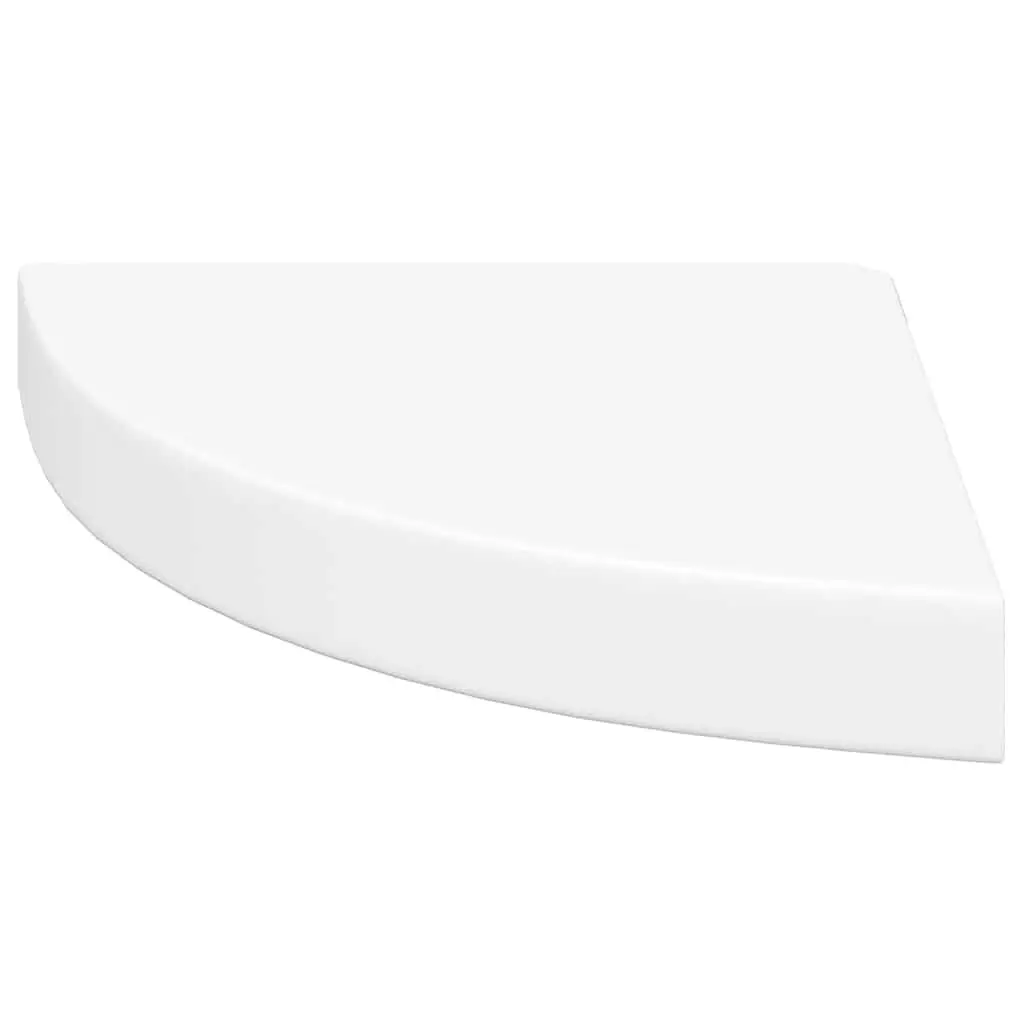 Floating Corner Shelves MDF 25 x 25 x 3.8 cm White 4 Piece Wall Mount Display Storage Home Decor