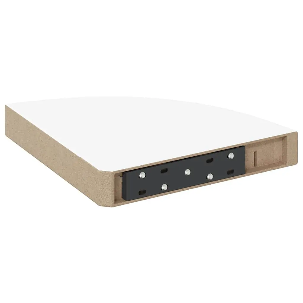 Floating Corner Shelves MDF 25 x 25 x 3.8 cm White 4 Piece Wall Mount Display Storage Home Decor