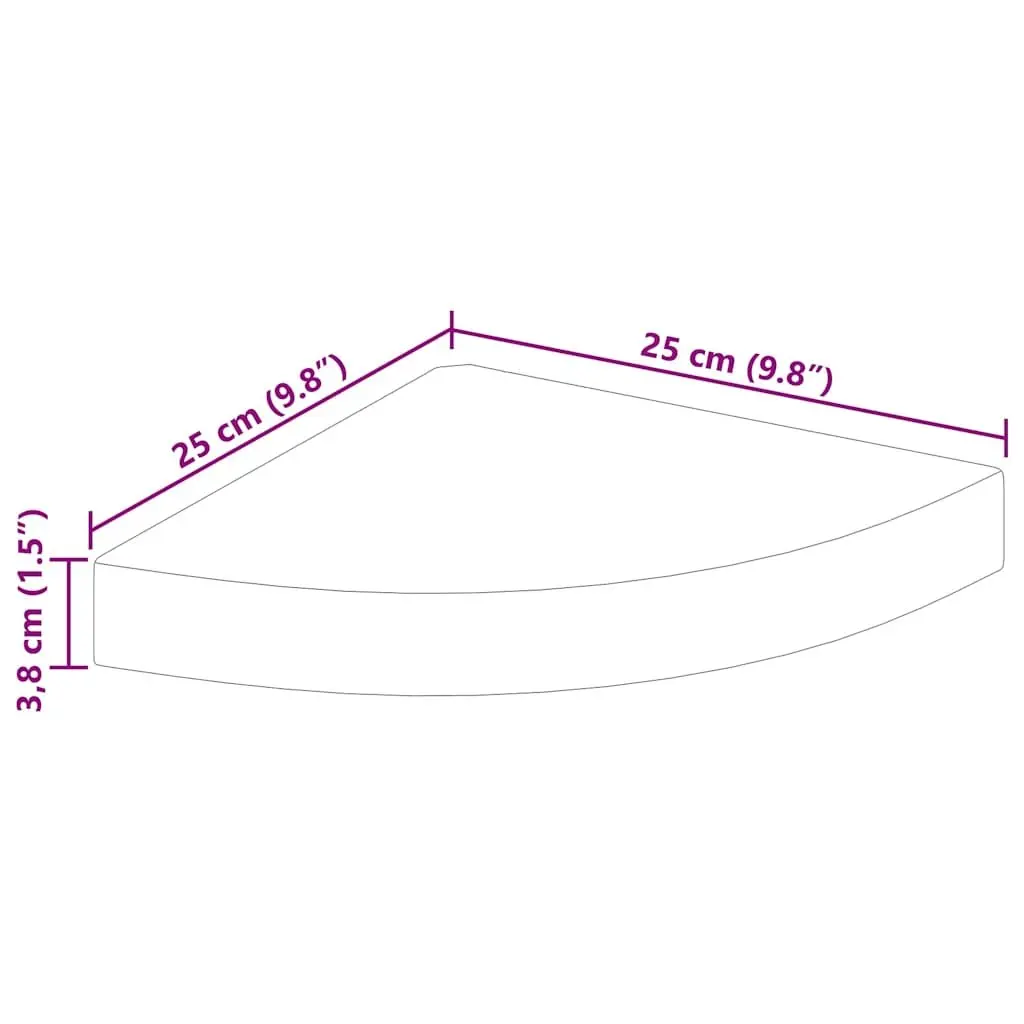 Floating Corner Shelves MDF 25 x 25 x 3.8 cm White 4 Piece Wall Mount Display Storage Home Decor