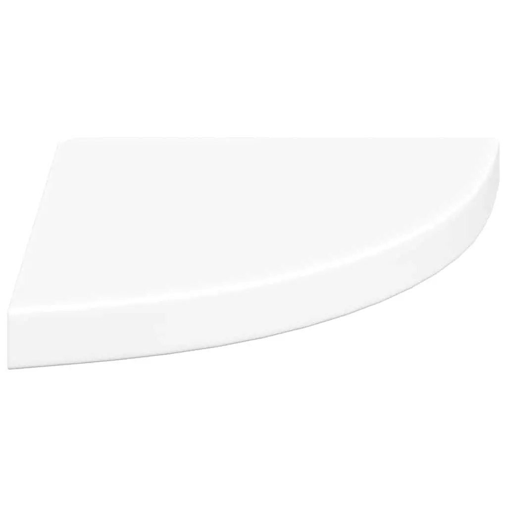 Corner Shelves Floating White 35x35x3.8cm Set of 4 Invisible Mounting System Wall Display Ledge