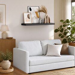 Wall Display Ledge Shelves 2 pc Grey Picture Frame Floating Shelf Decor Storage