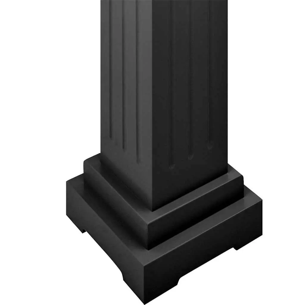 Square Pillar Plant Stand MDF 17 x 17 x 66 cm Black