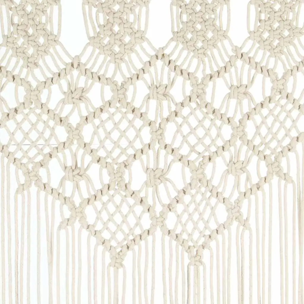 Macrame String Curtain Cotton 140x240 cm Cream Window Door Divider Decor