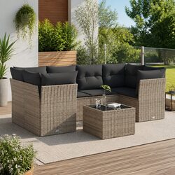 Practical 7 Piece Outdoor Sofa Set with Cushions