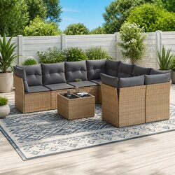 Practical 9 Piece Garden Sofa Set for Any Outdoor Space