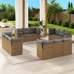 12 Piece Garden Sofa Set for Outdoor Comfort