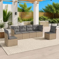 Practical 6-Piece Outdoor Sofa Set with Storage Space