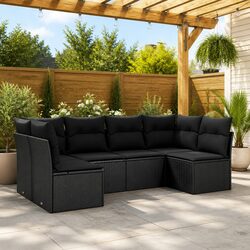 Practical 6 Piece Garden Sofa Set for Your Outdoor Area