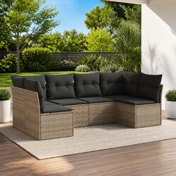 Practical 6 Piece Garden Sofa Set for Outdoor Living
