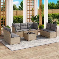 Practical 8-Piece Garden Sofa Set with Storage Solutions