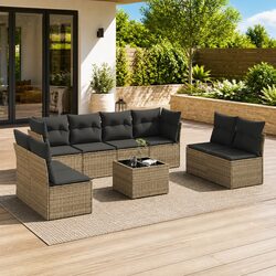 Practical 9 Piece Sofa Set for Your Outdoor Spaces