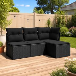 Versatile 4 Piece Garden Sofa Set for Outdoor Use