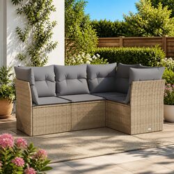 Practical 4-Piece Outdoor Sofa Set with Storage Function