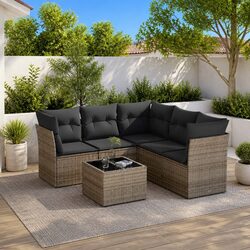 Practical 6 Piece Garden Sofa Set for Your Outdoor Needs