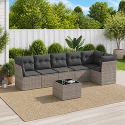 Practical 7 Piece Garden Sofa Set for Outdoor Use