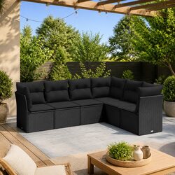 6 Piece Garden Sofa Set for Versatile Outdoor Living