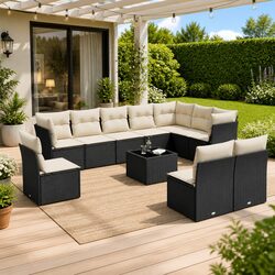 Versatile 11 Piece Outdoor Sofa Set for Home Use