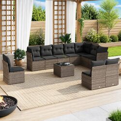 Versatile 11-Piece Sofa Set for Your Garden