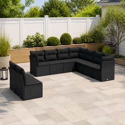 9 Piece Garden Sofa Set for Patios and Backyards