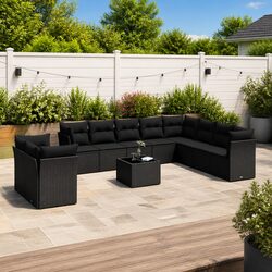 Perfect for Relaxing: 11 Piece Outdoor Sofa Set