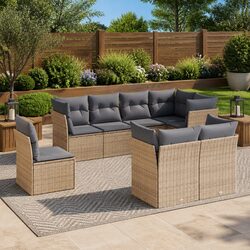 Practical 8-Piece Garden Sofa Set for Versatile Use