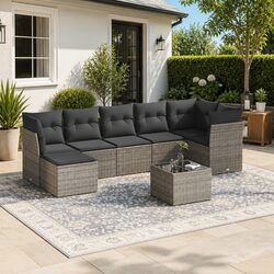 Versatile 8-Piece Garden Sofa Set for Relaxation and Gathering