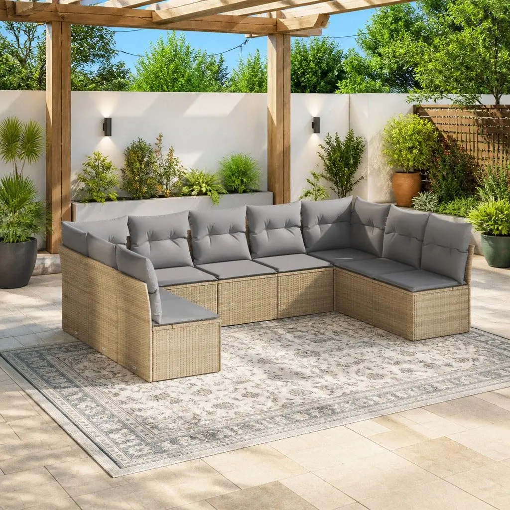 9 Piece Garden Sofa Set for Outdoor Comfort