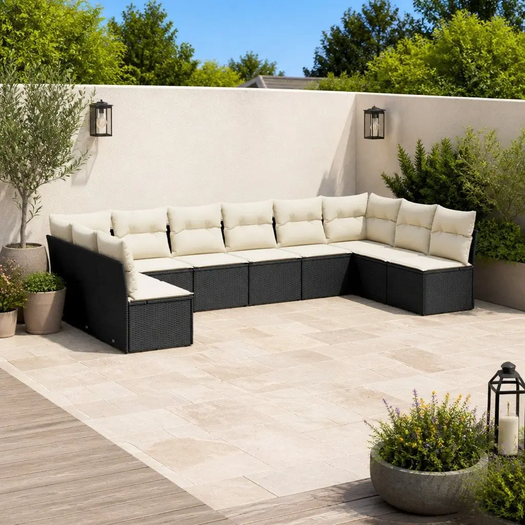 10 Piece Garden Sofa Set for Outdoor Use