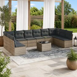 Comfortable 11 Piece Outdoor Sofa Set with Practical Storage