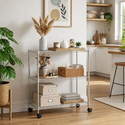 3-Tier Wire Storage Rack for Home and Office