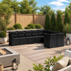 Functional 9 Piece Garden Sofa Set for Your Outdoor Space