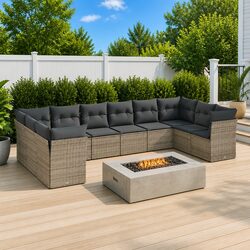 Practical 10-Piece Sofa Set for Your Outdoor Gatherings