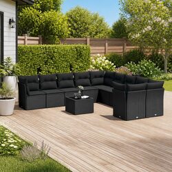 Practical 11 Piece Garden Sofa Set for Relaxing Outdoors