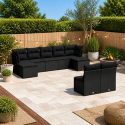 Versatile 9-Piece Garden Sofa Set for Any Outdoor Area