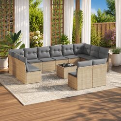 Practical 13 Piece Garden Sofa Set with Storage