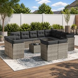 Practical 13 Piece Garden Sofa Set for Outdoor Use