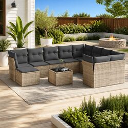 Practical 11 Piece Garden Sofa Set for Any Outdoor Space
