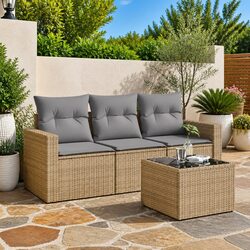 Comfortable 4-Piece Patio Furniture Set with Storage