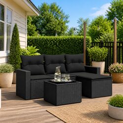 Perfect Addition for Patios: 5-Piece Sectional Sofa Set