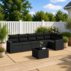 Perfect for Patios: 7-Piece Outdoor Sectional Sofa Set