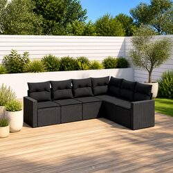 Practical Modular 6-Piece Outdoor Sofa Set for Your Patio