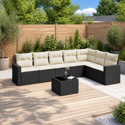Practical 8 Piece Outdoor Sofa Set for Entertaining