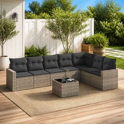 Practical 8 Piece Garden Sofa Set for Outdoor Living