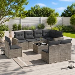 Versatile 9-Piece Sofa Set Fits Perfectly in Any Outdoor Area