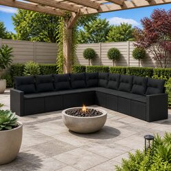 Practical 10-Piece Garden Sofa Set for Your Backyard