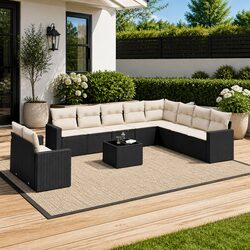 Practical Outdoor Sofa Set 11 Pieces for Versatile Use